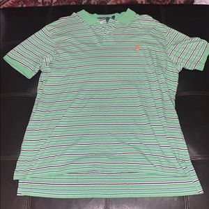 Green striped Polo by Ralph Lauren collared shirt